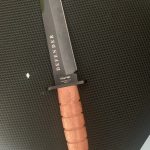AF008 USMC-Style Tactical Knife - D2 Steel, Stacked Wood Handle photo review