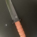 AF008 USMC-Style Tactical Knife - D2 Steel, Stacked Wood Handle photo review