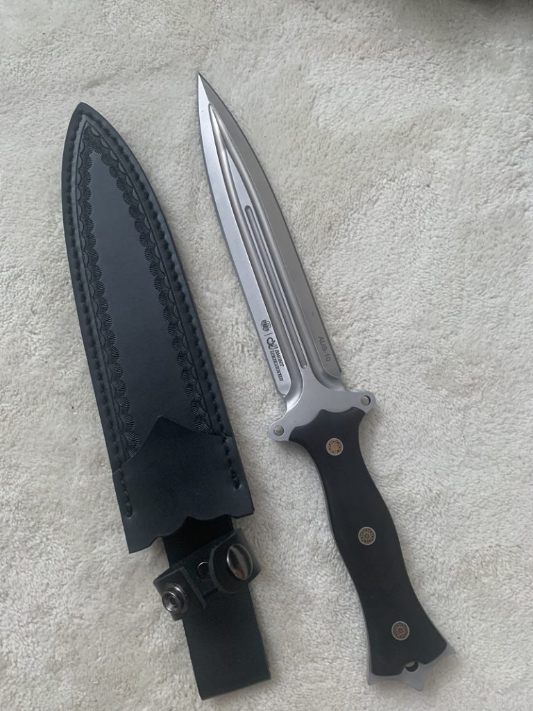 Af017 tactical dagger with leather sheath3